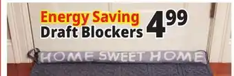 Ocean State Job Lot Energy saving draft blockers offer