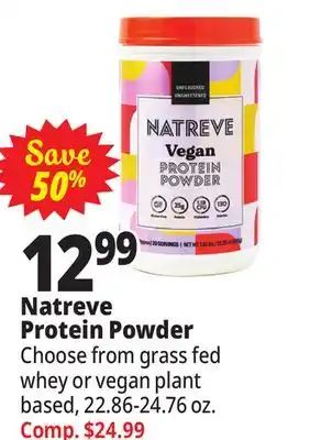 Ocean State Job Lot Natreve protein powder offer