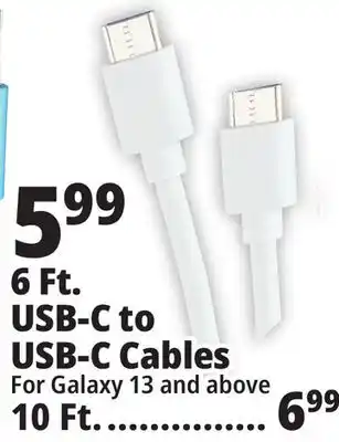 Ocean State Job Lot 6 ft. usb-c to usb-c cables offer