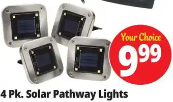 Ocean State Job Lot Square solar pathway lights, 4 pack offer