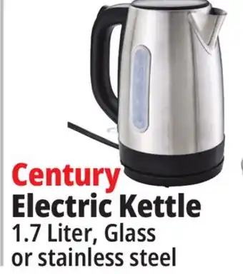 Ocean State Job Lot Century stainless steel electric tea kettle, 1.7 l offer