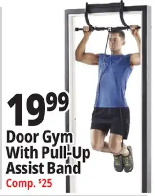 Ocean State Job Lot Door gym with pull-up assist band offer