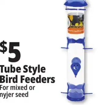 Ocean State Job Lot Tube style bird feeders offer