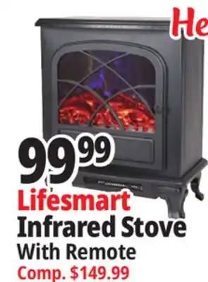 Ocean State Job Lot Lifesmart infrared electric fireplace stove heater with remote offer