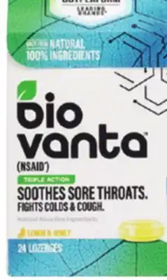 Ocean State Job Lot Biovanta natural throat lozenges offer