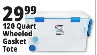 Ocean State Job Lot 120 quart wheeled gasket tote offer
