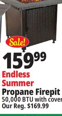 Ocean State Job Lot Endless summer square lp gas outdoor fire pit with cover offer