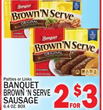 C Town Banquet brown'n serve sausage offer