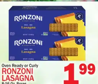 C Town Ronzoni lasagna offer