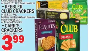 C Town Keebler club crackers 9-13.8 oz. pkg offer