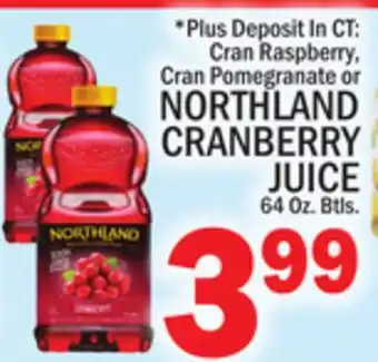 C Town Northland cranberry juice offer