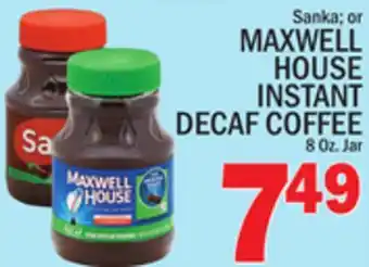 C Town Maxwell house instant decaf coffee offer