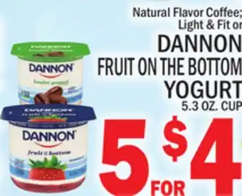 C Town Dannon fruit on the bottom yogurt offer