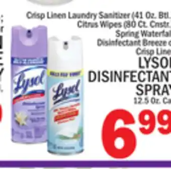 C Town Lysol disinfectant spray 12.5 oz. can offer