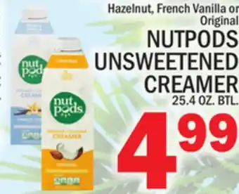 C Town Nutpods unsweetened creamer offer