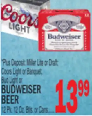 C Town Budweiser beer offer
