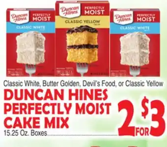 Bravo Supermarkets Duncan hines perfectly moist cake mix offer