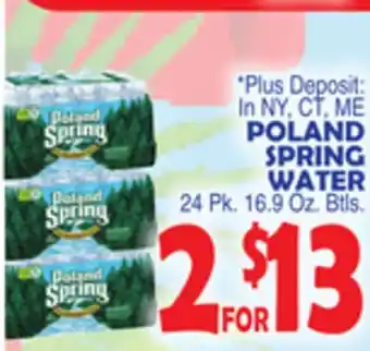 Bravo Supermarkets Poland spring water offer