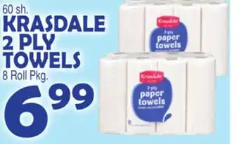 Bravo Supermarkets Krasdale 2 ply towels offer