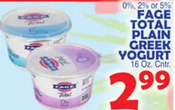Bravo Supermarkets Fage total plain greek yogurt offer
