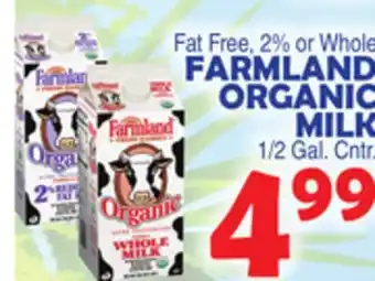 Bravo Supermarkets Farmland organic milk offer