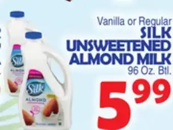 Bravo Supermarkets Silk unsweetened almond milk offer