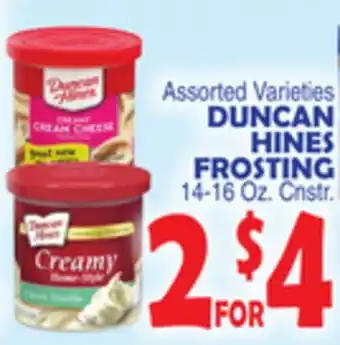 Bravo Supermarkets Duncan hines frosting offer