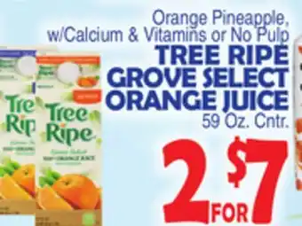 Bravo Supermarkets Tree ripe grove select orange juice offer