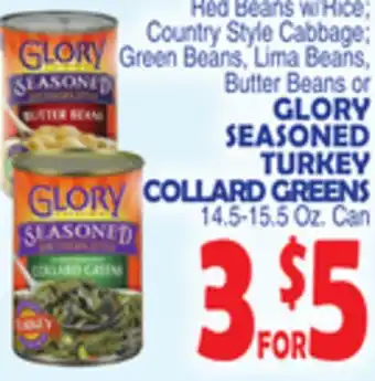 Bravo Supermarkets Glory seasoned turkey collard greens offer
