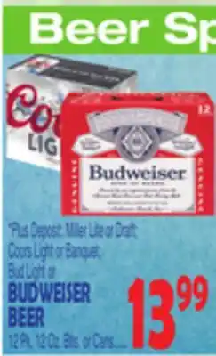 Bravo Supermarkets Budweiser beer offer