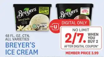 Kings Food Markets Breyer's ice cream offer