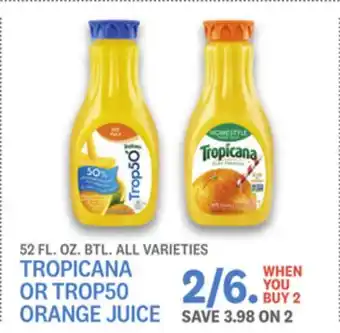 Kings Food Markets Tropicana or trop50 orange juice offer
