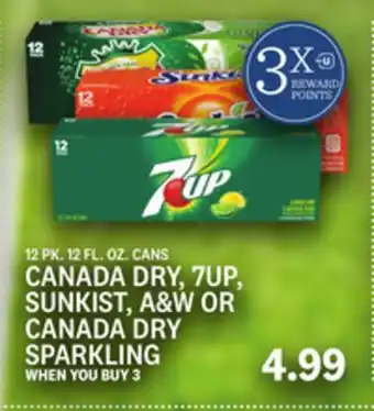 Kings Food Markets Canada dry, 7up, sunkist, a & w or canada dry sparkling offer