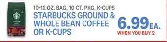 Kings Food Markets Starbucks ground & whole bean coffee or k-cups offer