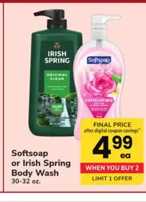 ACME Softsoap or irish spring body wash offer