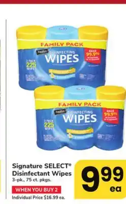 ACME Signature select disinfectant wipes offer