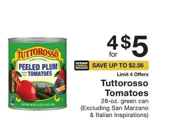Fairway Store Market Tuttorosso tomatoes offer