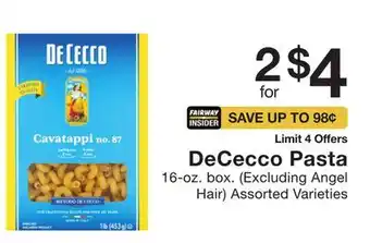 Fairway Store Market Dececco pasta offer