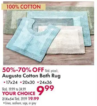 Boscov's Augusta cotton bath rug offer