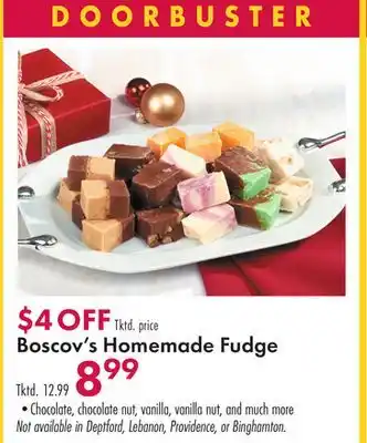 Boscov's Boscov's homemade fudge tktd offer