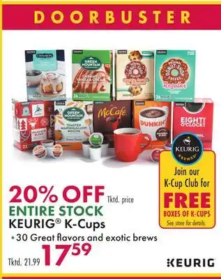Boscov's Entire keurig k-cups offer