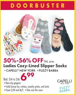 Boscov's Ladies cozy-lined slipper socks offer