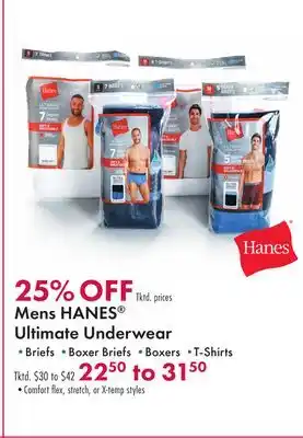 Boscov's Mens hanes ultimate underwear briefs offer