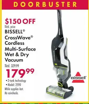 Boscov's Bissell crosswave cordless multi-surface wet & dry vacuum offer