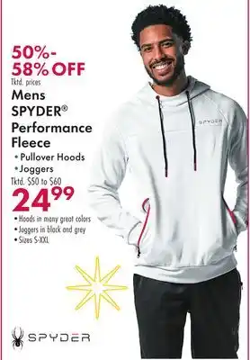 Boscov's Mens spyder performance fleece offer