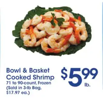 Price Rite Bowl & basket cooked shrimp offer