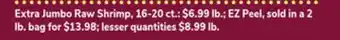 ACME Extra jumbo raw shrimp offer