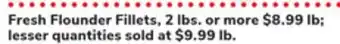 ACME Fresh flounder fillets offer