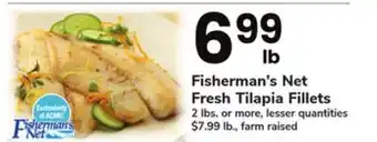 ACME Fisherman's net fresh tilapia fillets offer