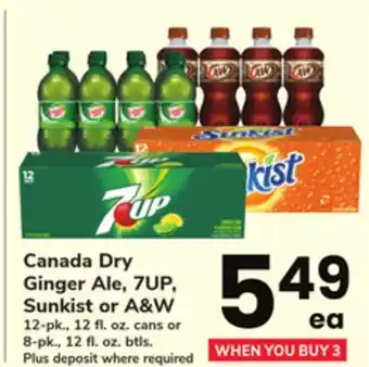 ACME Canada dry ginger ale, 7up, sunkist or a&w offer